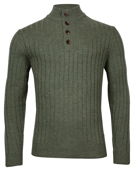 Baileys Pullover Shirt Style Buttons Drop Needle Structure Design Green