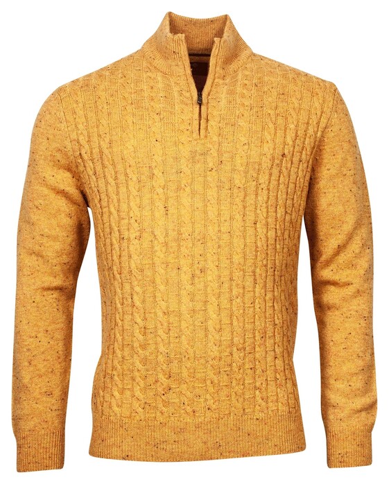 Baileys Pullover Shirt Style Front Structure Knit Yellow