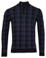 Baileys Pullover Shirt Style Zip Allover 2-Color Jacquard Knit Check Navy