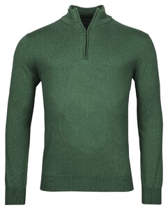 Baileys Pullover Shirt Style Zip Single Knit Cotton Cashmere Green