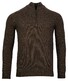 Baileys Pullover Shirt Style Zip Single Knit Lambswool Dark Brown Melange