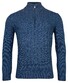 Baileys Pullover Zip Frontbody Cable Structure Pattern Trui Jeans Blauw