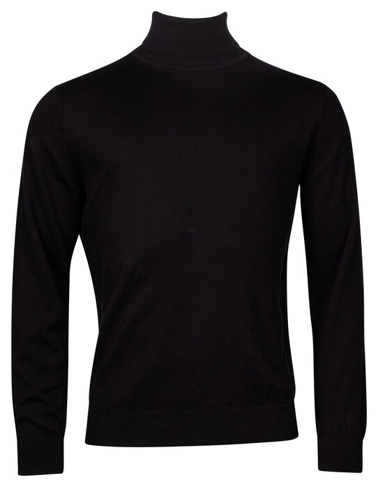 Baileys Roll Neck Pullover Cotton Wool Black