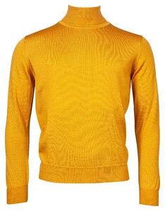 Baileys Roll Neck Pullover Single Knit Merino Gold Yellow