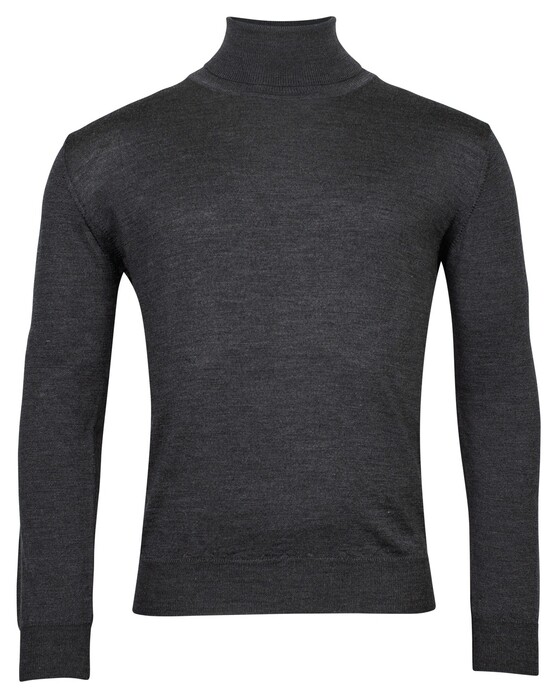 Baileys Rollneck Merino Single Knit Pullover Anthracite Grey