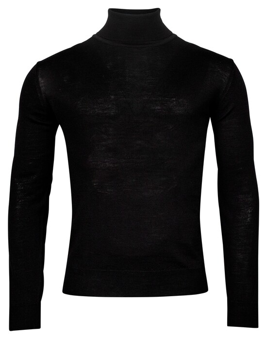 Baileys Rollneck Merino Single Knit Pullover Black