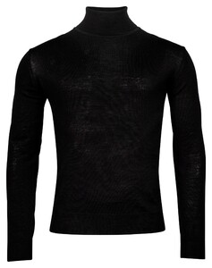 Baileys Rollneck Merino Single Knit Trui Zwart