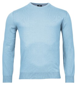 Baileys Ronde Hals Single Knit Pima Cotton Trui Pastel Blauw