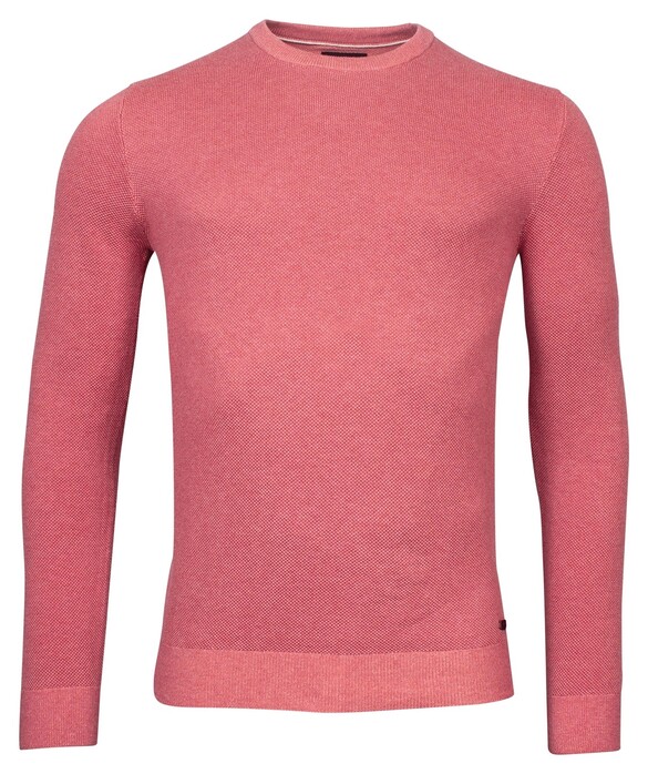 Baileys Ronde Hals Two Tone Jacquard Knit Trui Faded Rose