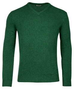 Baileys Scottish Lambswool V-Neck Pullover Single Knit Green