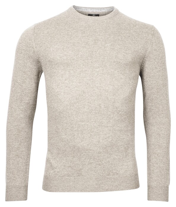 Baileys Single Knit Merino Cashmere Crew Neck Pullover Oatmeal