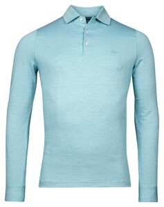 Baileys Subtle Two-Tone Oxford Long Sleeve Polo Sky Blue
