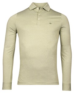 Baileys Subtle Two-Tone Oxford Long Sleeve Poloshirt Apple Green