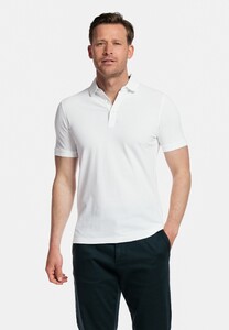 Baileys Subtle Two-Tone Oxford Piqué Polo Wit