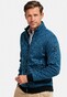 Baileys Sweat Cardigan Zip 2-Tone Jacquard Doubleface Interlock Bright Blue