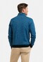 Baileys Sweat Cardigan Zip 2-Tone Jacquard Doubleface Interlock Bright Blue