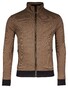 Baileys Sweat Cardigan Zip 2-Tone Jacquard Doubleface Interlock Dark Sand