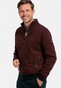 Baileys Sweat Cardigan Zip 2-Tone Jacquard Doubleface Interlock Deep Red