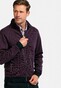 Baileys Sweat Cardigan Zip 2-Tone Jacquard Doubleface Interlock Light Aubergine