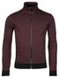 Baileys Sweat Cardigan Zip 2-Tone Jacquard Doubleface Interlock Light Aubergine