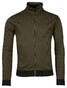 Baileys Sweat Cardigan Zip 2-Tone Jacquard Doubleface Interlock Olive