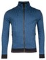 Baileys Sweat Cardigan Zip 2-Tone Jacquard Doubleface Interlock Vest Bright Blue