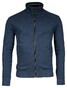 Baileys Sweat Cardigan Zip Allover Waffle Texture Interlock Deep Denim Blue