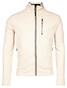 Baileys Sweat Cardigan Zip Allover Waffle Texture Interlock Vest Off White