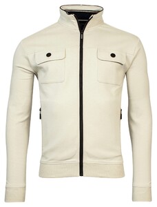 Baileys Sweat Cardigan Zip Double Breast Pocket Beige