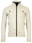 Baileys Sweat Cardigan Zip Double Breast Pocket Beige