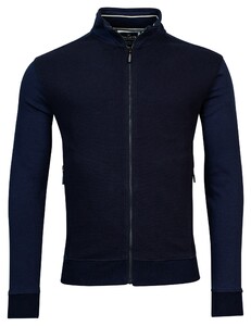 Baileys Sweat Cardigan Zip Doubleface Front Body Structure Knit Vest Navy