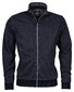 Baileys Sweat Cardigan Zip Jacquard Double Face Sueded Finish Navy