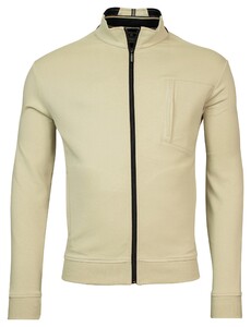 Baileys Sweat Cardigan Zip Single Zipper Breast Pocket Beige