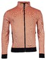 Baileys Sweat Cardigan Zip Two-Tone Oxford Doubleface Jacquard Interlock Vest Burnt Ochre