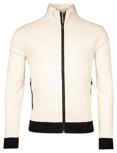 Baileys Sweat Cardigan Zip Two-Tone Oxford Doubleface Jacquard Interlock Vest Kitt