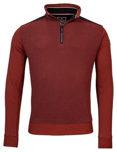 Baileys Sweat Front Back 2-Tone Honeycomb Doubleface Interlock Pullover Stone Red