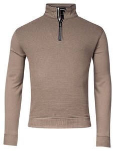 Baileys Sweat Front Two-Tone Honeycomb Doubleface Interlock Pullover Taupe