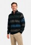 Baileys Sweat Half Zip Jacquard Piqué Yarn Dyed Stripes Pullover Green-Blue