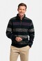 Baileys Sweat Half Zip Jacquard Piqué Yarn Dyed Stripes Pullover Light Aubergine-Beige