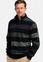 Baileys Sweat Half Zip Jacquard Piqué Yarn Dyed Stripes Pullover Light Aubergine-Beige