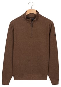 Baileys Sweat Half Zip Melange Trui Bruin