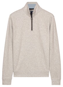 Baileys Sweat Half Zip Subtle Faux-Uni Trui Soft Grey