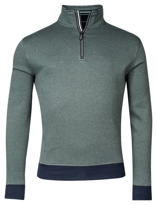 Baileys Sweat Halfzip 2-Tone Allover Jacquard Pullover Misty Green