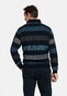 Baileys Sweat Halfzip Jacquard Piqué Yarn Dyed Stripe Pullover Raf Blue