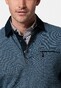 Baileys Sweat Polo Collar Buttons Two-Tone Jacquard Pullover Light Blue