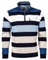 Baileys Sweat Zip Jacquard Piqué Bold Stripes Pullover Bright Blue