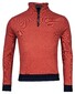 Baileys Sweater Half Zip 2-Tone Oxford Doubleface Jacquard Interlock Pullover Wine Red