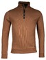 Baileys Sweatshirt Half Zip Allover Honeycomb Trui Bruin