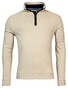 Baileys Sweatshirt Half Zip Allover Slub Waffle Pullover Beige