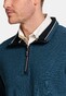 Baileys Sweatshirt Half Zip Allover Slub Waffle Pullover Deep Denim Blue